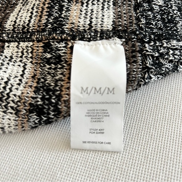 Cabi Classic Fringe 100% Cotton Open Cardigan Sweater Brown Plaid - Picture 4 of 10